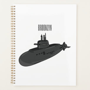 Submarine cartoon illustration