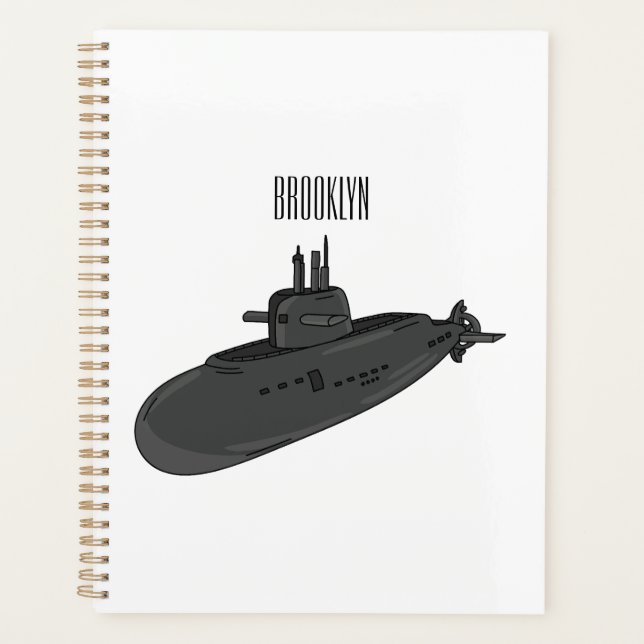 Submarine cartoon illustration (Devant)