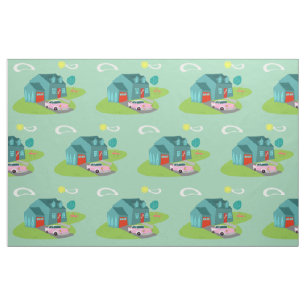 Suburbaine tissu de coton peigné rétro par Chamb