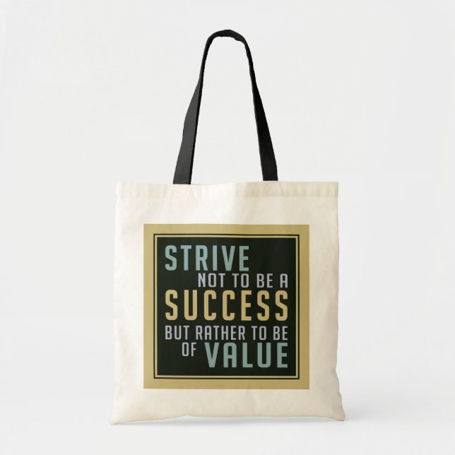 Succès et valeur Sacs de motivation (Devant)