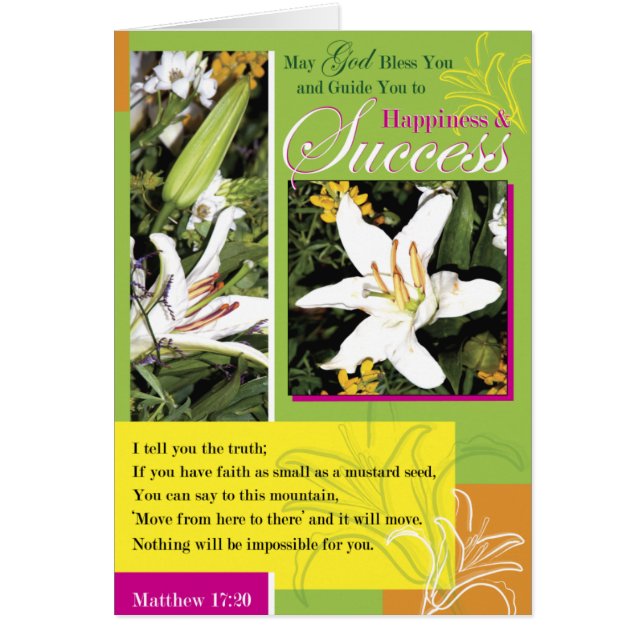 Succès lumineux de lis (Devant)