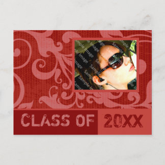 Succès Red Graduation Invitation Carte postale