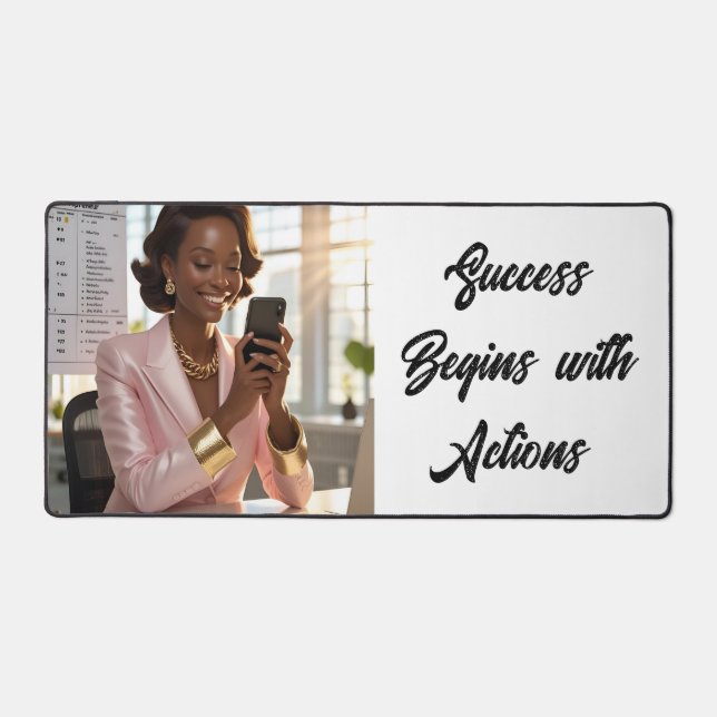 Success Begins with Actions... Deskmat (Recto)