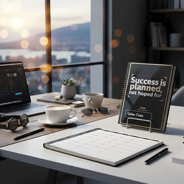 Success Is Planned, Not Hoped For” | Black & Gold  (Créateur téléchargé)