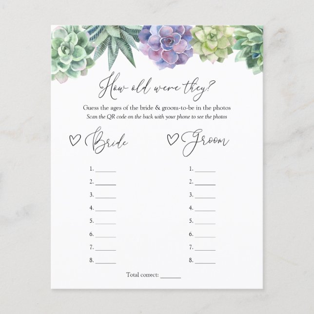 Succulent à quel âge étaient-ils marié et jeu de c (Devant)