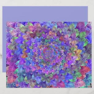 Succulent Art Abstrait Floral Violet coloré