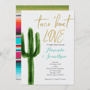 Succulent Cactus Couples Shower Invitation
