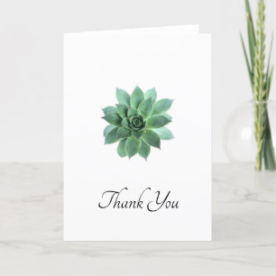 Succulent Elégant Carte de remerciements De Verdur