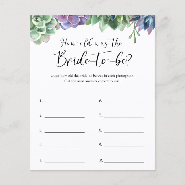 Succulent L'Âge Du Jeu De Mariée (Devant)