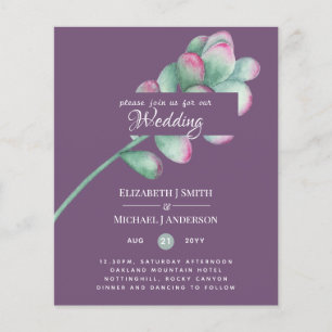 Succulent Pink Blush Mint Green Budget Mariage