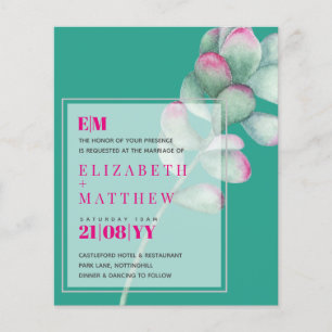 Succulent Pink Blush Mint Green Budget Mariage