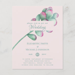 Succulent Pink Blush Mint Green Budget Mariage