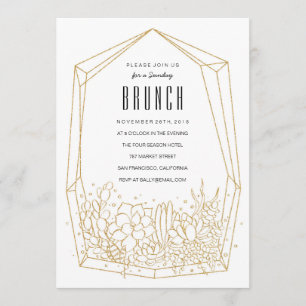 Succulent Terrarium Brunch / Invitation de fête
