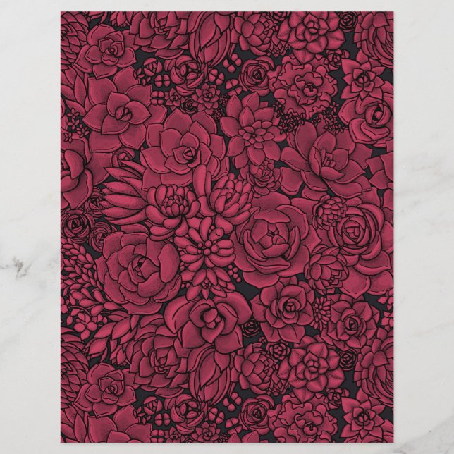 Succulents à Viva Magenta- Couleur de l'année 2023 (Devant)