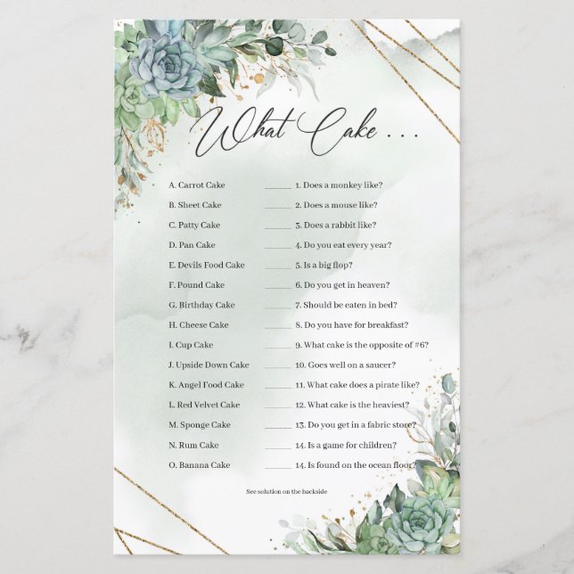 Succulents bohémiens cadre doré eucalyptus Quel Gâ (Devant)