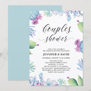 Succulents Couples Invitation Wedding shower