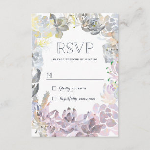 Succulents doux mariage RSVP