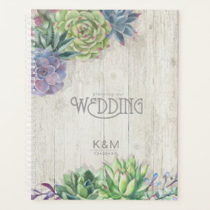 Succulents et Mariage de bois rustique ID515
