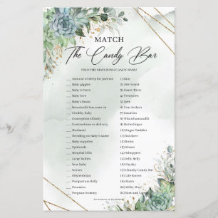 Succulents eucalyptus or Match The Candy Bar