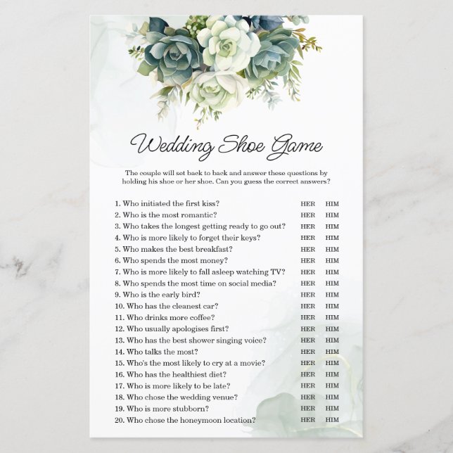 Succulents Mariage ou Couples Jeu de chaussures de (Devant)