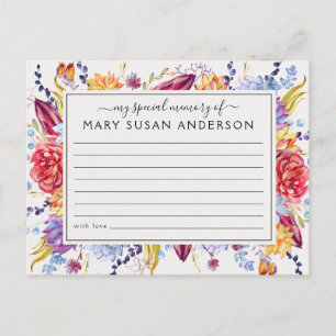 Succulents Partager une carte d'assiduité funérair