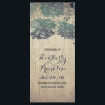 Succulents Rustic Wood Wedding Programmes<br><div class="desc">succulents programmes de mariage fleuri rustique</div>