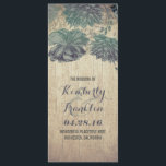 Succulents Rustic Wood Wedding Programmes<br><div class="desc">succulents programmes de mariage fleuri rustique</div>