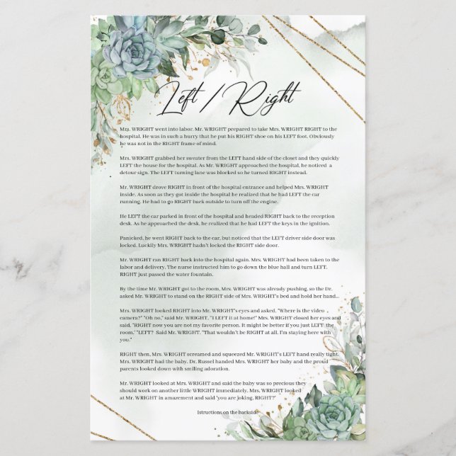 Succulents verdure feuillage or cadre gauche droit (Devant)