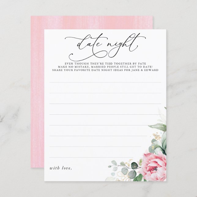 Succulents Verdure rose Floral Date Nuit Idées (Devant / Derrière)