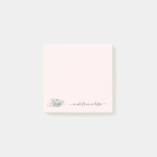 Succulents vert rose mignon Personnalisé Post-it 