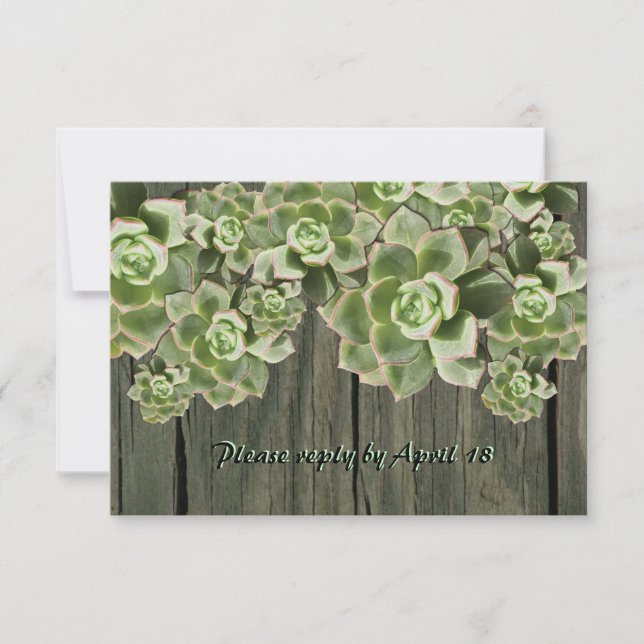 Succulents vintages en bois doux rsvp (Devant)