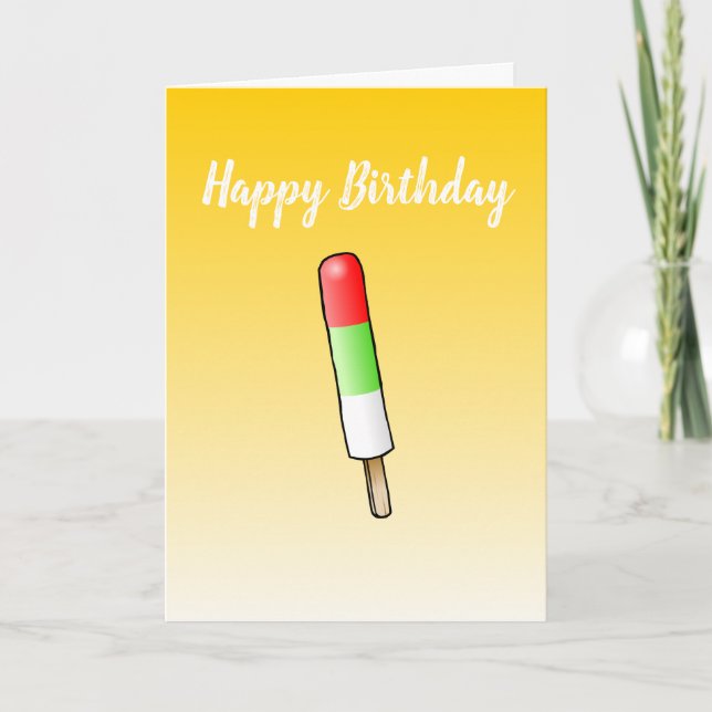 Sucette sur carte de vœux pliée d'anniversaire (Devant)
