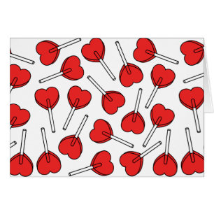 Sucettes rouges, sucettes en forme de cœur, motif