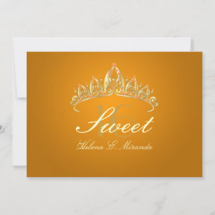 Sucré 16/ invitations tiara/topaz