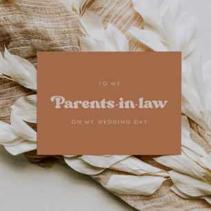 Sucre Brown À ma belle-famille Carte de jour de ma