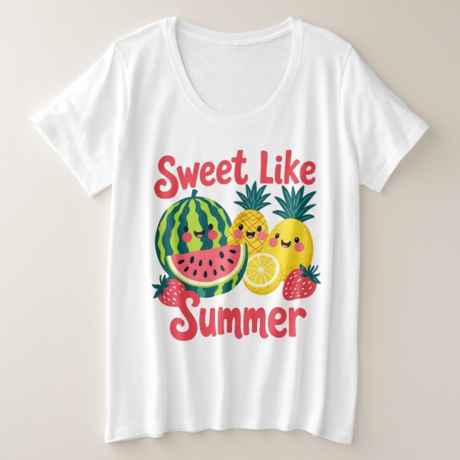 Sucré comme la pastèque d'été à la fraise et à l'a (Design devant)
