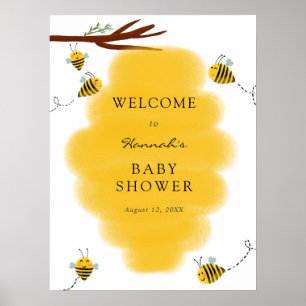 Sucré comme peut être Baby shower Affiche de bienv