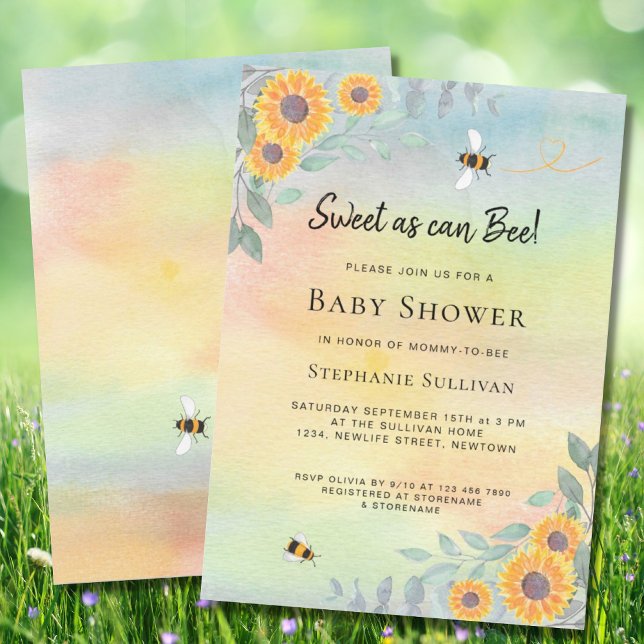 Sucré Comme Peut Être Baby shower Invitation (Créateur téléchargé)
