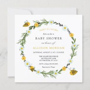 Sucré Comme Peut Être Baby shower Invitation