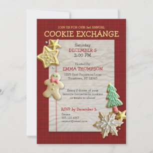 Sucre Cookie Exchange Fête Invitation