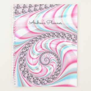Sucre de canne bleu rose pastel Spiral Fractal