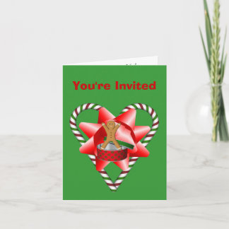 Sucre de canne Bow Noël Fête Invitation