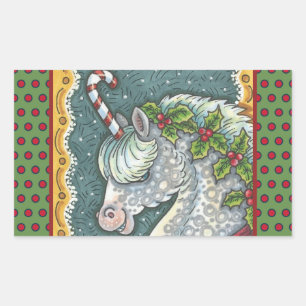 SUCRE DE CANNE CHRISTMAS UNICORN, STICKERS EN PONY