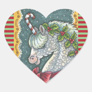 SUCRE DE CANNE CHRISTMAS UNICORN, STICKERS EN PONY