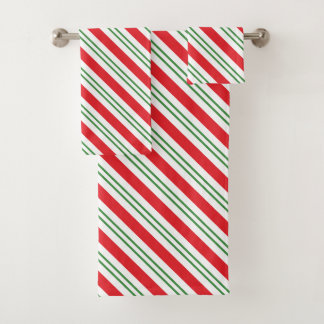 Sucre de canne de menthe poivrée Motif (rouge/vert