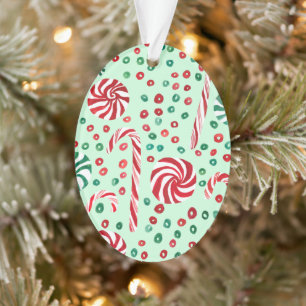 Sucre de canne de Noël de la menthe poivrée