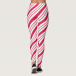 Sucre de canne de Noël Leggings rayés<br><div class="desc">Des rayures de menthe poivrée décorent ces légumineuses de Noël amusantes. Le design est issu de l'art original.</div>