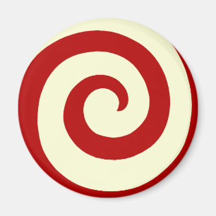SUCRE DE CANNE DE VACANCES SWIRL ROUND MAGNET