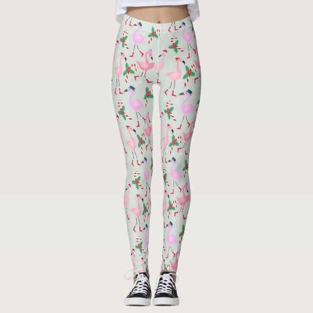 Sucre de canne Flamants roses Leggings (Devant)