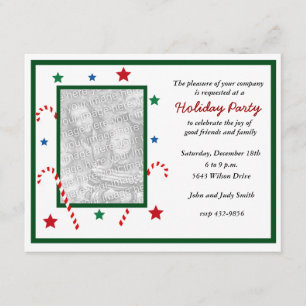 Sucre de canne Photo Fête de Noël Invitation